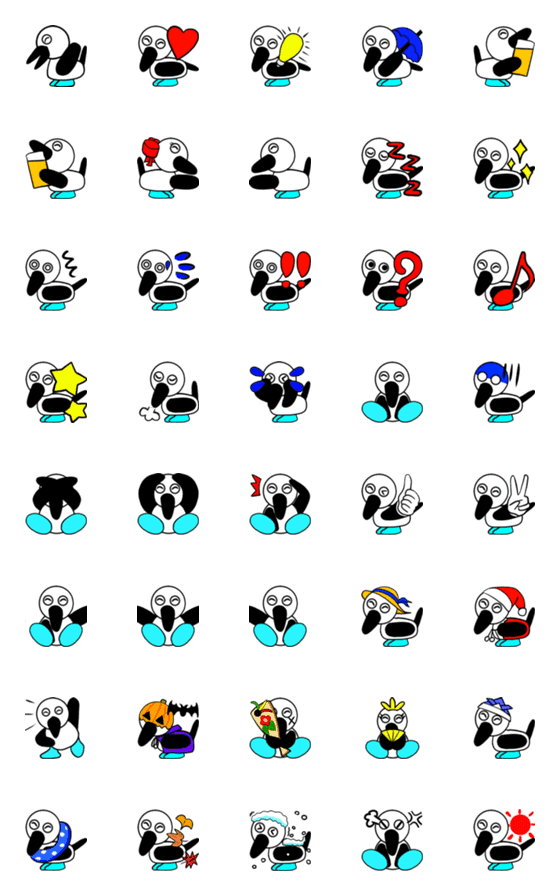 [LINE絵文字]アオアシカツオドリの画像一覧