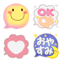 [LINE絵文字] ゆるカワ♪パステル「吹き出し」の画像