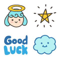 [LINE絵文字] Angel Star Emojiの画像