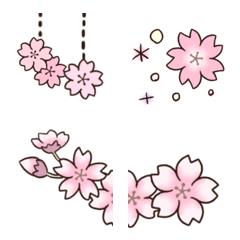 [LINE絵文字] 桜満開！絵文字の画像