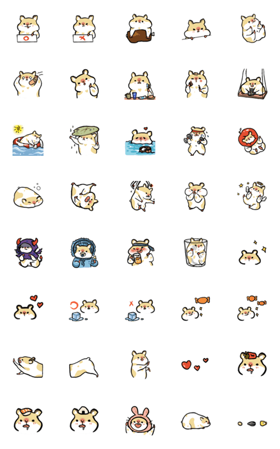[LINE絵文字]Cute hamster Juの画像一覧
