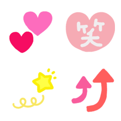 [LINE絵文字] 毎日使える派手かわいい絵文字♪♪の画像