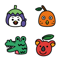 [LINE絵文字] Eggplant penguin Emojiの画像