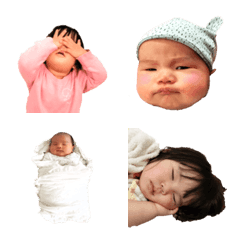 [LINE絵文字] 赤ちゃんと子供の喜怒哀楽の画像