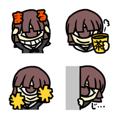 単眼セーラー服の女の子の絵文字メイン画像