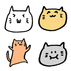 [LINE絵文字] 使いやすいかわいいねこ絵文字の画像