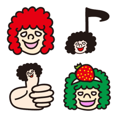 アフロでいっぱいだよの絵文字メイン画像