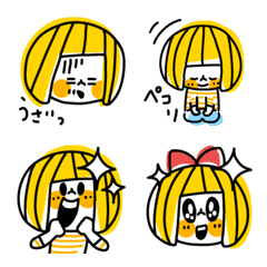 [LINE絵文字] THEポップボブガールの絵文字 2の画像