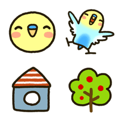 [LINE絵文字] インコちゃん絵文字[やさしいスタンプ]の画像