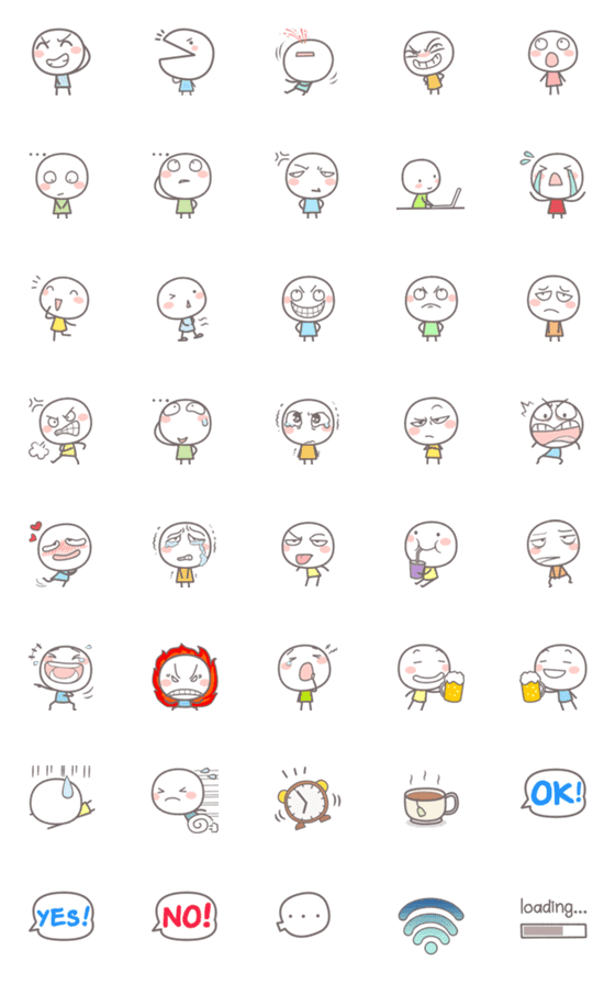 [LINE絵文字]Fun Emoji1の画像一覧