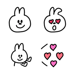 [LINE絵文字] シンプルうさぎさんの画像