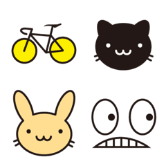 [LINE絵文字] ロードバイクと動物の絵文字の画像