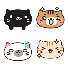 [LINE絵文字] 猫好きのためのいろんな柄の猫たちの画像