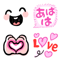 [LINE絵文字] 派手かわ文字♡＆表情の画像