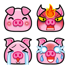 [LINE絵文字] Fat pig pig(Expression sticker)の画像