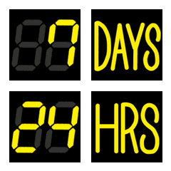 [LINE絵文字] カウントダウンタイマーに使える数字の画像