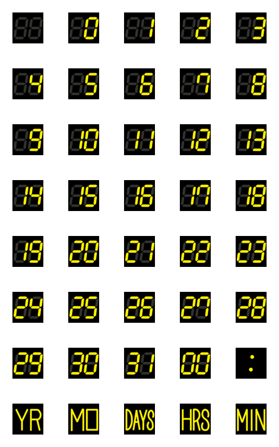 [LINE絵文字]カウントダウンタイマーに使える数字の画像一覧