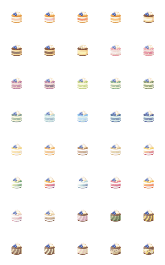 [LINE絵文字]Delicious Cake : Iの画像一覧