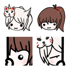[LINE絵文字] May and Mii 1-cute faceの画像