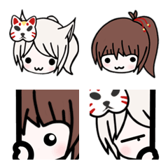 May and Mii 1-cute faceの絵文字メイン画像