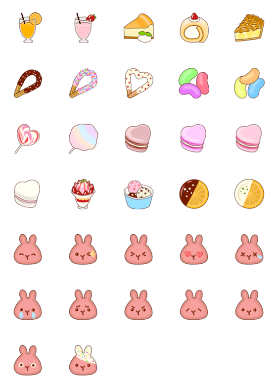 [LINE絵文字]Delicious and cute sweets！ 2の画像一覧