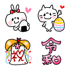 [LINE絵文字] うさぎリボン♡ちびにゃん★春イベント編の画像