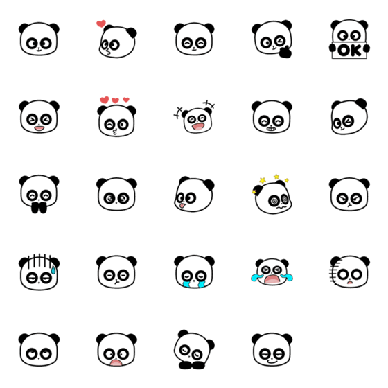 [LINE絵文字]toonxa panda emojiの画像一覧