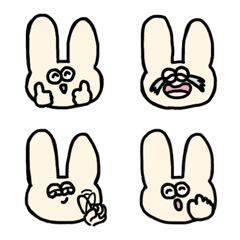 [LINE絵文字] クリーム色のウサギの画像