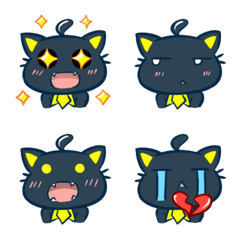 [LINE絵文字] Kuro Neko - EMOJIの画像