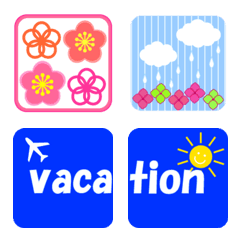[LINE絵文字] シンプルな春夏モチーフ☆の画像