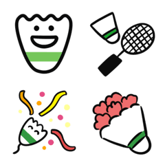 バドミントンのシャトルの絵文字メイン画像