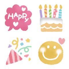 Line絵文字 お祝いバースデー絵文字 40種類 1円