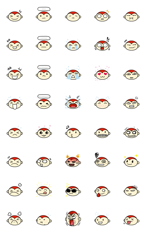 [LINE絵文字]FJUMONKEY emoji 01の画像一覧