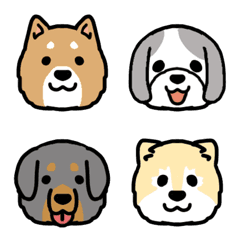 [LINE絵文字] シンプルな絵文字「犬」の画像