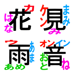 [LINE絵文字] 小学1年生の漢字（その2）の画像