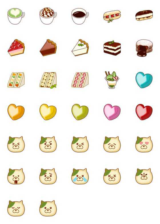 [LINE絵文字]Delicious and cute sweets！ 3の画像一覧
