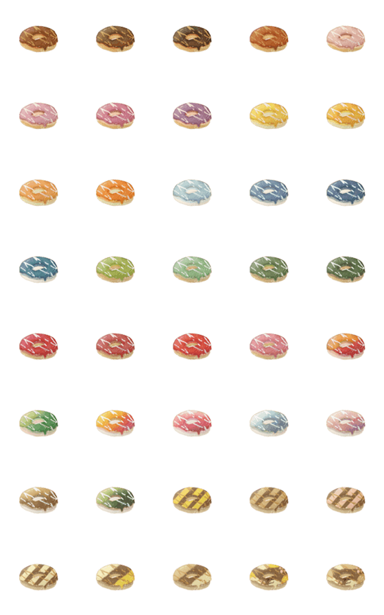 [LINE絵文字]Delicious  Donut : Iの画像一覧