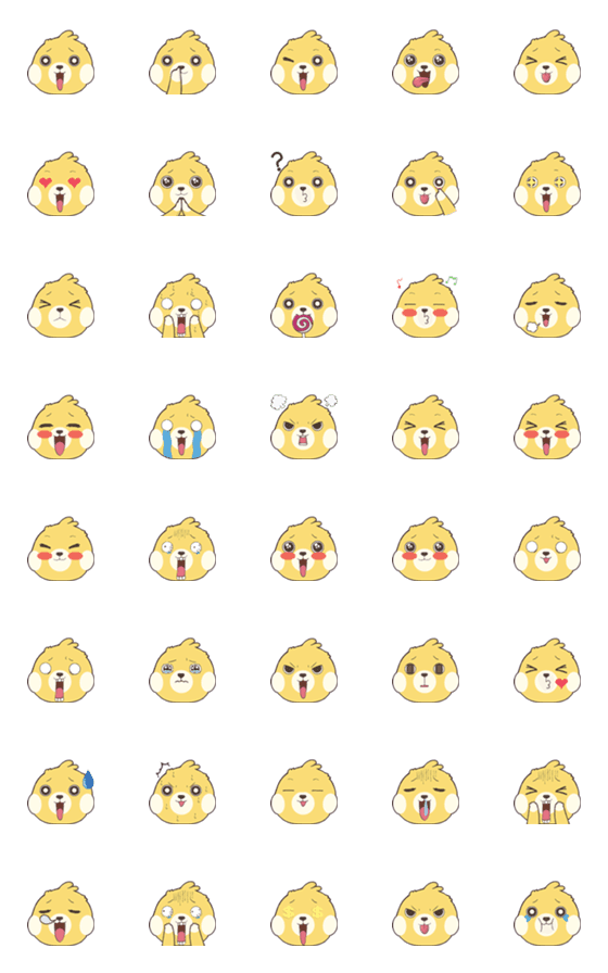 [LINE絵文字]POTORO Emoticon package 01の画像一覧