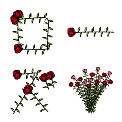 [LINE絵文字] バラの花束を・・・（ひらがなカタカナ）の画像