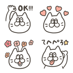 [LINE絵文字] 使える★ポップなねこ2の画像