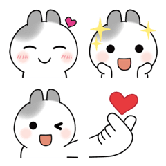 [LINE絵文字] Cheeks Pink ( Rabbit Version ) Emojiの画像