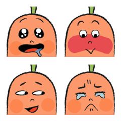 [LINE絵文字] LittleCarrotBoBoEmoji-1-HowAreYouToday？の画像