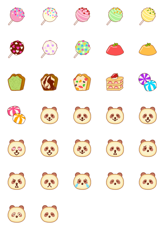 [LINE絵文字]Delicious and cute sweets！ 4の画像一覧