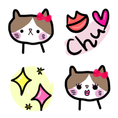 [LINE絵文字] 猫のミィちゃん絵文字の画像