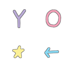 [LINE絵文字] candy color alphabet ABC emojiの画像