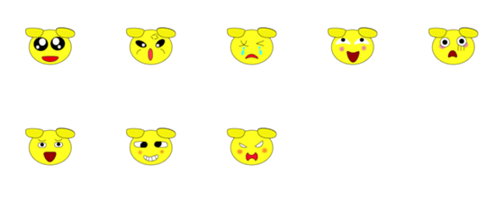 [LINE絵文字]Dog (dog) expression mapの画像一覧