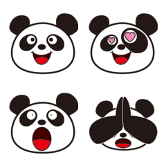 [LINE絵文字] パンダの表情絵文字の画像