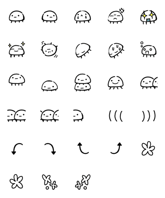 [LINE絵文字]くらげっぽい絵文字の画像一覧