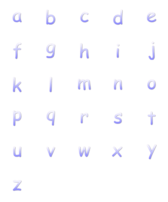 [LINE絵文字][E003] Sky Blue English lowercaseの画像一覧