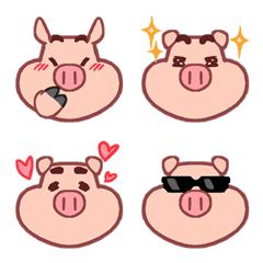 [LINE絵文字] BEBE, the Cute Chubby Pigの画像